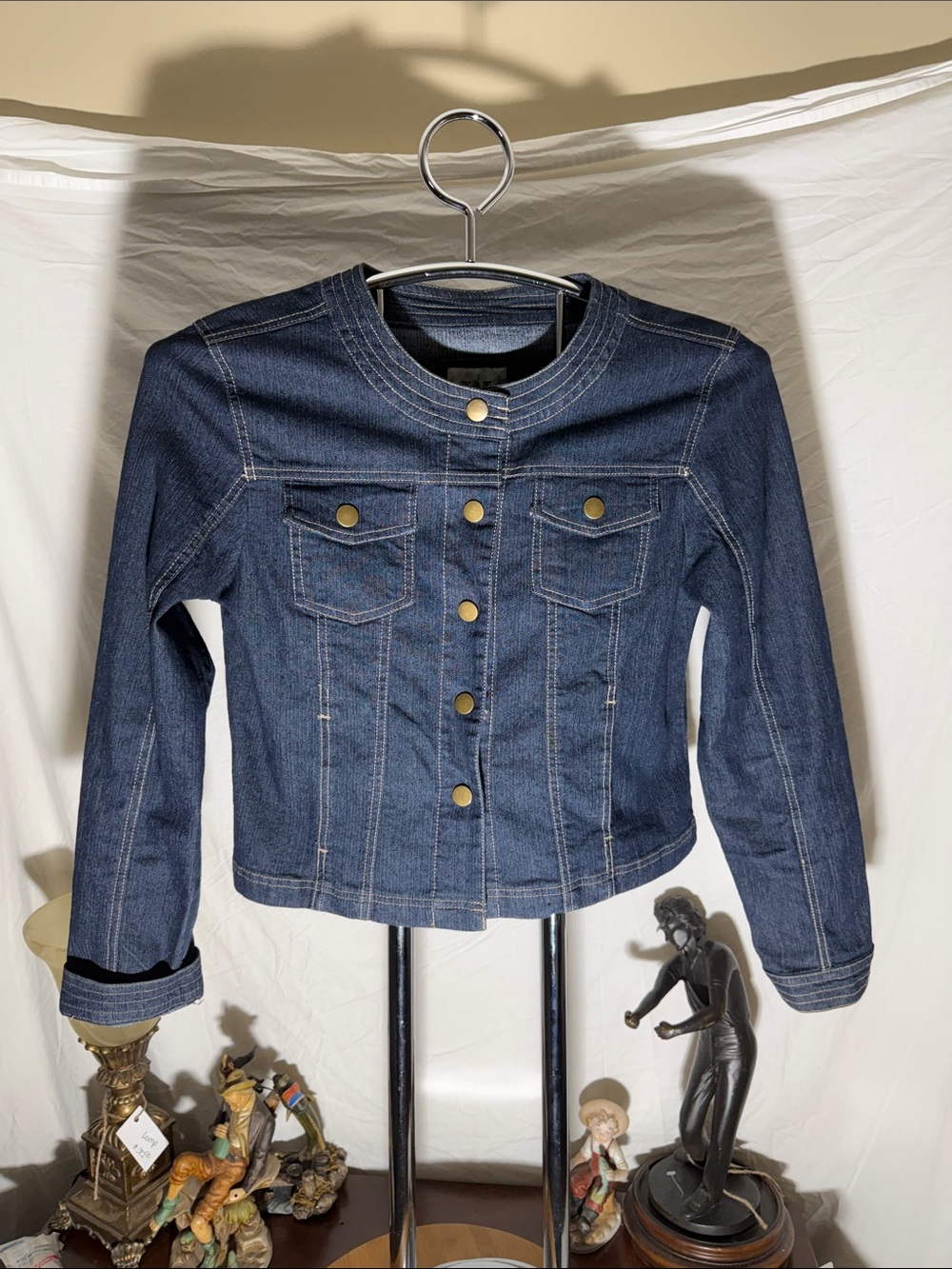 Live a Little Indigo Blue Cropped Denim Jacket